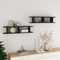 vidaXL - Wandschappen - 2 - st - 90x18x20 - cm - spaanplaat - hoogglans - zwart