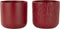 J-Line bloempot Gen - keramiek - rood - XXL - 2 stuks - Ø 26.5 cm
