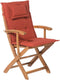 MAUI - Tuinstoel set van 2 - Lichte houtkleur/Terracotta - Acaciahout