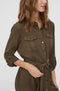 VERO MODA VMSALLY - Dames Jurk - Doorgeknoopte jurk met ceintuur en borstzakken - Maat S