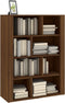 vidaXL - Dressoir - 80x30x106 - cm - bewerkt - hout - bruin - eikenkleur