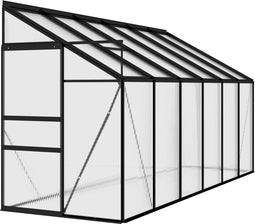 vidaXL - Broeikas - 7,44 - m³ - aluminium - antracietkleurig
