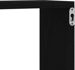 vidaXL - Wandkast - Zwart - Eiken - 90x15x119,5 - cm - Geengineerd - Hout