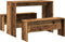 vidaXL - 3-delige - Eettafel - en - bankenset - bewerkt - hout - oud - houtkleurig
