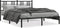 vidaXL - Bedframe - met - hoofdbord - metaal - zwart - 150x200 - cm