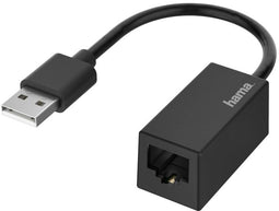 Hama Netwerk-adapter - USB-stekker - LAN/Ethernet-aansluiting - Fast-ethernet