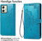 iMoshion Hoesje Geschikt voor Motorola Moto G54 Hoesje Met Pasjeshouder - iMoshion Mandala Bookcase - Turquoise