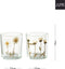 J-Line windlicht Bloem Madeliefje - glas - mix - small - 2 stuks