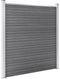 vidaXL - Schuttingset - 2 - vierkant - en - 1 - schuin - 446x186 - cm - HKC - grijs