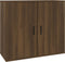 vidaXL - Dressoir - 80x33x70 - cm - bewerkt - hout - bruin - eikenkleur