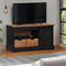 vidaXL - Tv-meubel - HALDEN - met - schuifdeur - zwart - 110x40x60 - cm - massief - hout