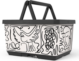 Basky Picasso - Fietsmand - Gerecycled plastic - Zwart