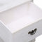 vidaXL - Nachtkastje - 38x28x45 - cm - paulowniahout - wit