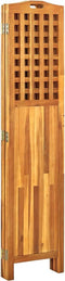 vidaXL - Kamerscherm - met - 4 - panelen - 161x2x170 - cm - massief - acaciahout