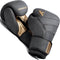 Hayabusa T3 LX - Bokshandschoenen - Luxe volnerf Italiaans leer - Obsidian / Goud - 14 oz