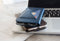Mobiparts Galaxy A6 (2018) - Classic Wallet Case - Ruimte voor pasjes - Blauw