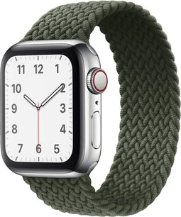 iMoshion Gevlochten nylon bandje voor de Apple Watch Series 1 / 2 / 3 / 4 / 5 / 6 / 7 / 8 / 9 / SE / Ultra (2) - 42 / 44 / 45 / 49 mm - Groen