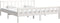 vidaXL - Bedframe - massief - hout - wit - 200x200 - cm