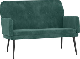 vidaXL - Bankje - 108x79x79 - cm - fluweel - donkergroen