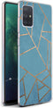 iMoshion Hoesje Geschikt voor Samsung Galaxy A71 Hoesje Siliconen - iMoshion Design hoesje - Blauw / Meerkleurig / Goud / Blue Graphic