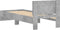 vidaXL - Bedframe - met - hoofdeinde - bewerkt - hout - betongrijs - 90x200 - cm