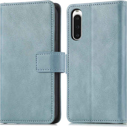 imoshion Hoesje Geschikt voor Sony Xperia 10 V Hoesje Met Pasjeshouder - imoshion Luxe Bookcase - Lichtblauw