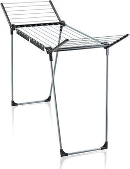 Leifheit Pegasus 150 Solid Slim - Droogrek - 15 meter drooglengte - Zwart-antraciet