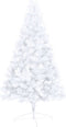 vidaXL - Kunstkerstboom - met - verlichting - en - kerstballen - half - 180 - cm - wit