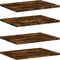 vidaXL - Wandschappen - 4 - st - 40x30x1,5 - cm - bewerkt - hout - gerookt - eikenkleur