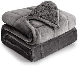 Cottonblue Verzwaringsdeken - Sherpa fleece - 6,8 kg - 122 x 183 cm - Grijs