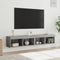 vidaXL - Tv-meubels - met - LED-verlichting - 2 - st - 80x30x30 - cm - grijs - sonoma