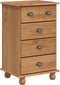 vidaXL - Ladekast - 'ASKIM'Honingbruin - 45,8x40x79 - cm - Massief - Hout