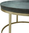 PTMD Fenn Gold alu coffee table iron stand round SV3