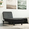 vidaXL - Chaise - longue - stof - donkergrijs