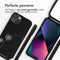 iMoshion Hoesje Geschikt voor iPhone 13 Hoesje Met Koord - iMoshion Siliconen design hoesje met koord - Zwart / Dandelion Black
