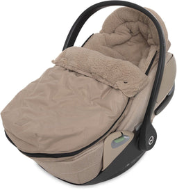 Jollein Voetenzak - Autostoel & Kinderwagen - Embossed - 3/5 punts gordel - Milky Coffee