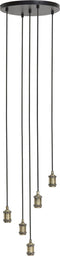Light & Living Hanglamp MADELIN rond - Antiek-brons - 5-lichtpunten