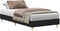 vidaXL - Bed - Frame - 75x190 - cm - Zwart - Eiken - Hout