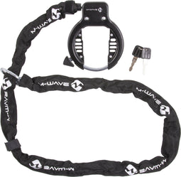 M-wave Ringslot Met Insteekketting 1500 X 5,5 Mm Zwart