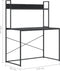 vidaXL - Computerbureau - 110x60x138 - cm - bewerkt - hout - zwart