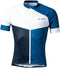 Vaude Posta FZ Tricot fietsshirt korte mouwen blauw met wit heren