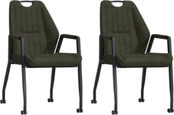 MX Sofa Stoel Axa met wielen - Moss - set van 2 stuks