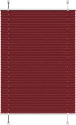 vidaXL - Plissé - rolgordijn - 85x150 - cm - stofbreedte - 84,4 - cm - bordeauxrood