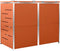 vidaXL - Containerberging - dubbel - 138x77,5x112,5 - cm - roestvrij - staal