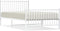 vidaXL - Bedframe - met - hoofd- - en - voeteneinde - metaal - wit - 107x203 - cm