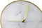NeXtime - Stille Tafelklok - 20 cm - Glas / Metaal - Wit - 'Marble'
