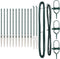 vidaXL - Ligbed - Palen - met - Spike - 13 - stuks - Ø32 - mm - 60 - cm - Gegalvaniseerd - Staal