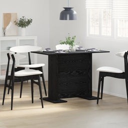 vidaXL - Eettafel - Zwart - Eiken - 110x60x75 - cm - Bewerkt - Hout