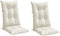 vidaXL - Stoelkussens - 2 - st - hoge - rug - 120x50x7 - cm - stof - gemêleerd - crème