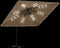 vidaXL - Parasol - met - LED's - en - stalen - paal - 246x246x230 - cm - bruin